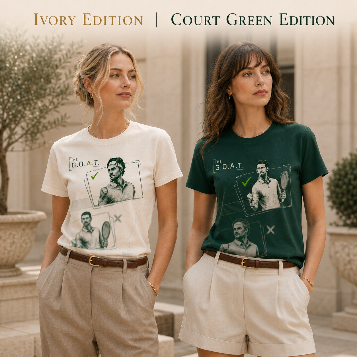 Women’s Wimbledon T-shirt design mockup